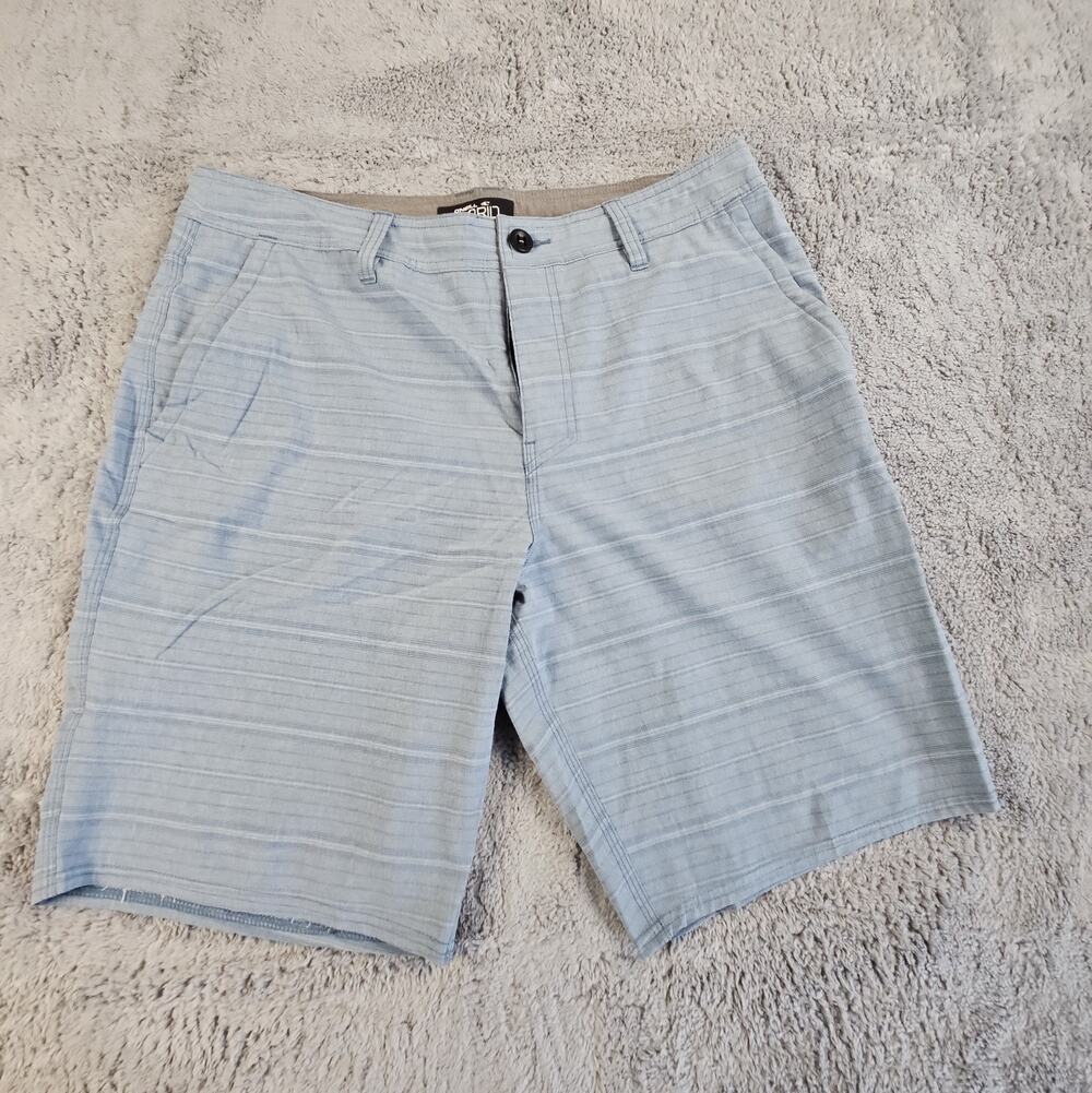 Mens 34 Waist Light Blue Hybrid Textured Casual Shorts Boardwalk Beach by O'Neil